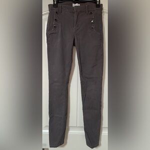 Loft Women’s Sailor Button Jeans Gray Sz25